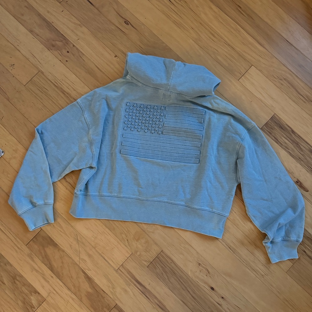 Gap Cropped flag hoodie